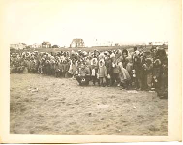 Alaskan Natives Watched from Shore 1953